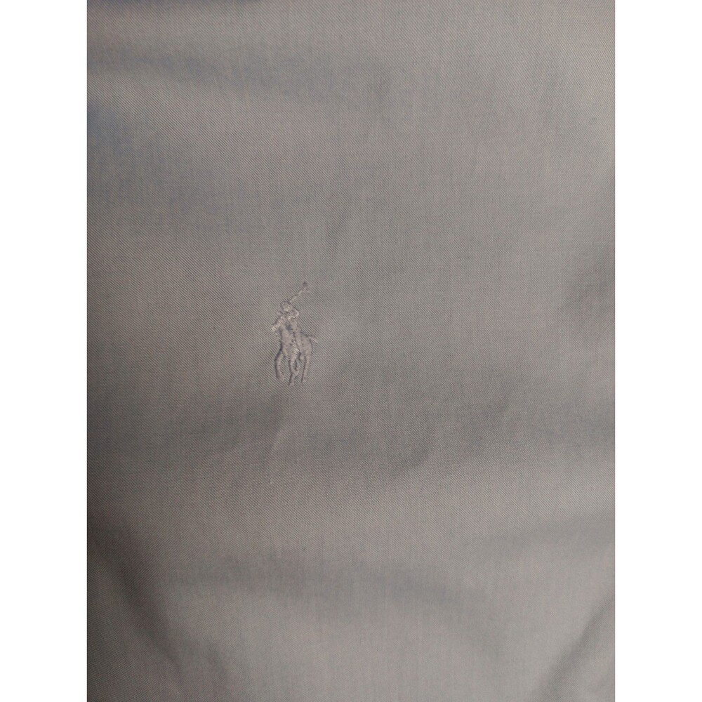 Polo Ralph Lauren Shirt Mens (18 36/37) All Blue Pony Non-Iron Button Down EUC - Picture 9 of 12